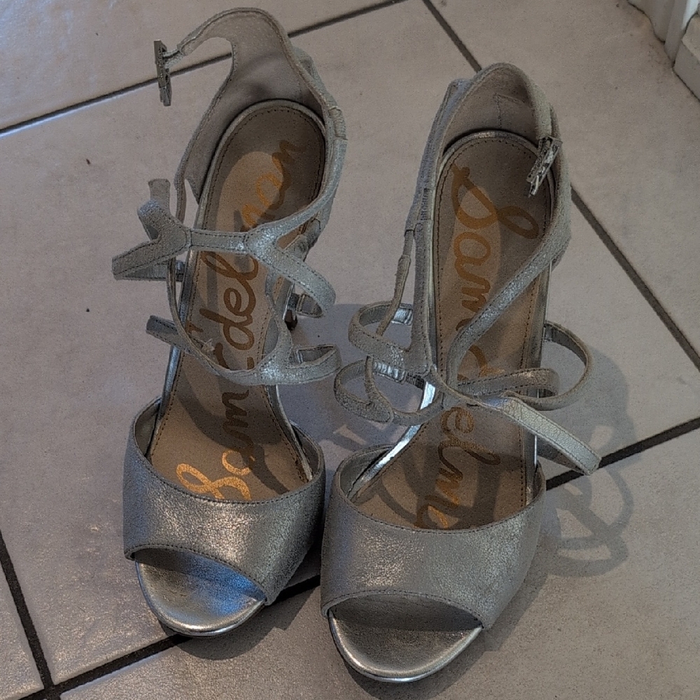 Sam Edelman Metallic Silver Women's Heels
